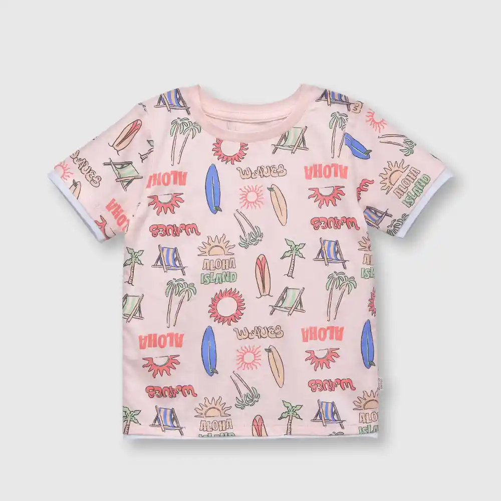 Polera De Bebé Playera Niño Damasco Talla 3/6m