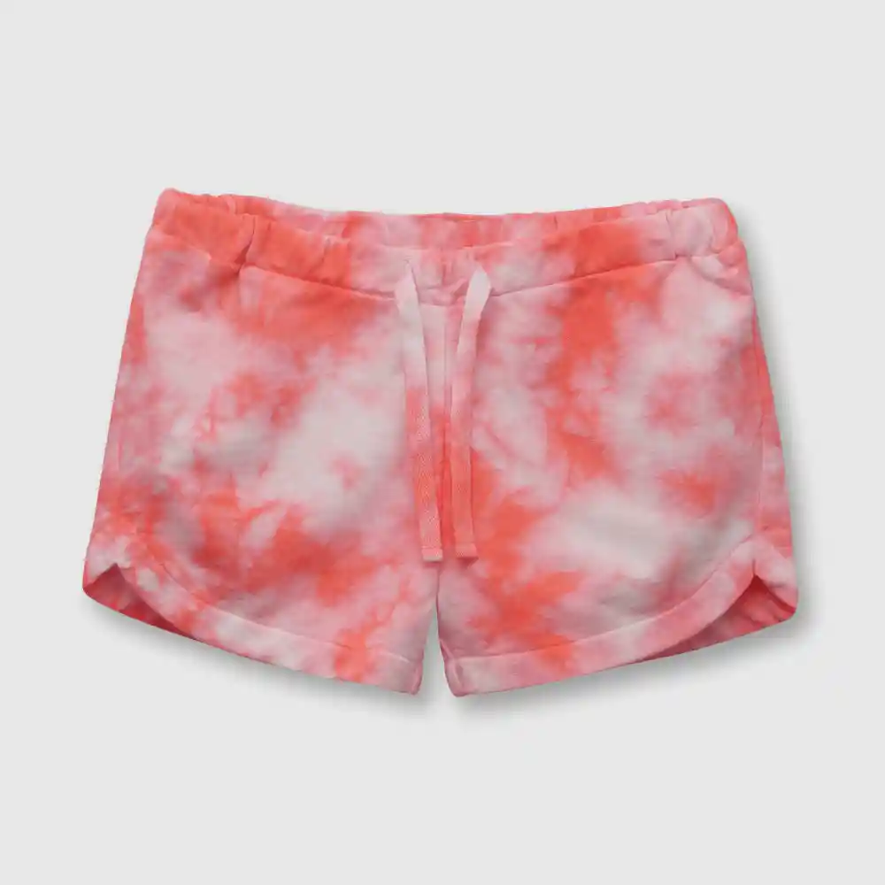 Short Teñido De Niña Rosado Talla 18/24 Meses