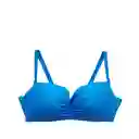 Bikini Sostén Con Copa Blanda C-D Azul Talla 48 Samia