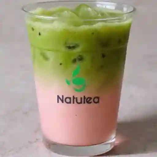 Matcha latte frutilla
