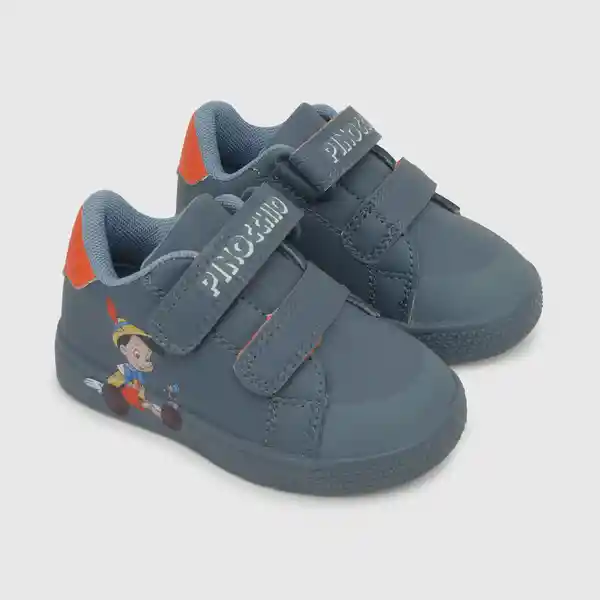 Zapatillas Dos Velcros Pinocho Para Niño Azul Talla 23 Colloky