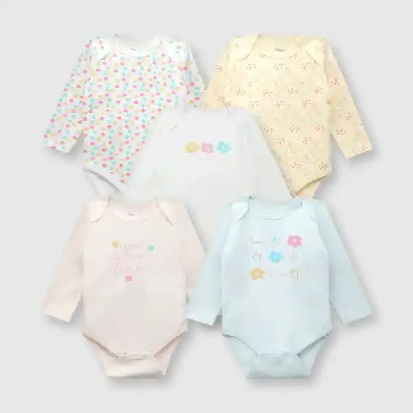 Pack Bodies Bebé Niña Off White Talla 0/3M Colloky