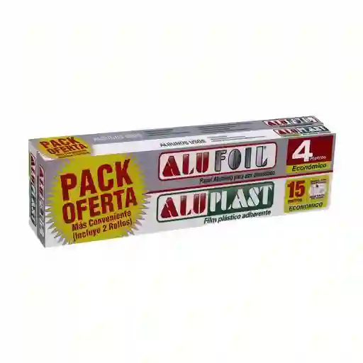 Alufoil Pack Papel Aluminio más Papel Film Plástico