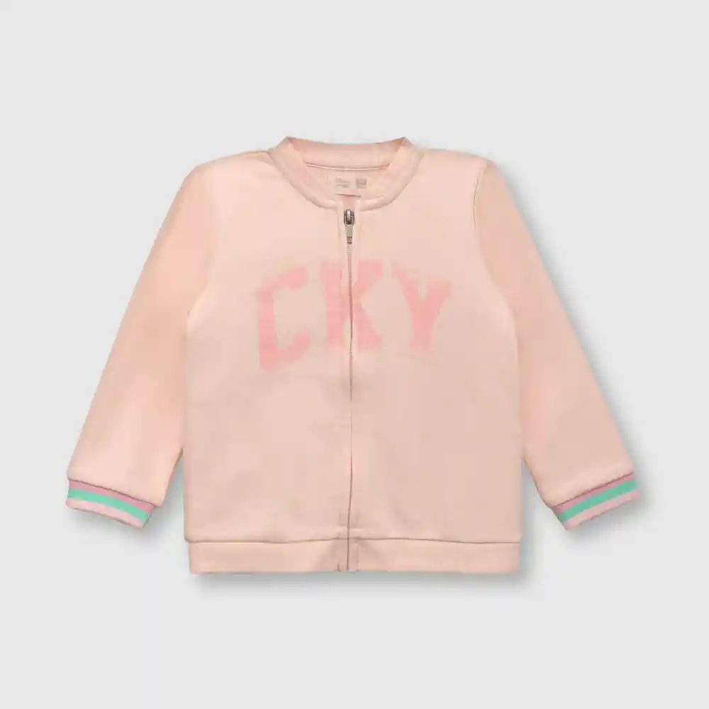 Polerón Cky De Bebe Niña Rosado Talla 18/24m