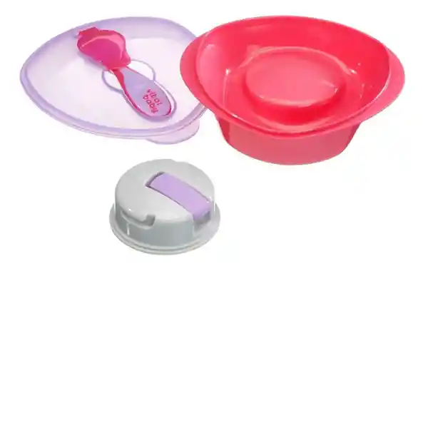 Plato Para Bebe Bowl Con Succión Rosa