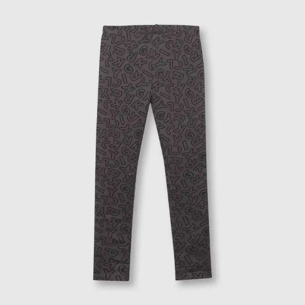 Pantalón Pata Estampada Niña Gris Talla 2a