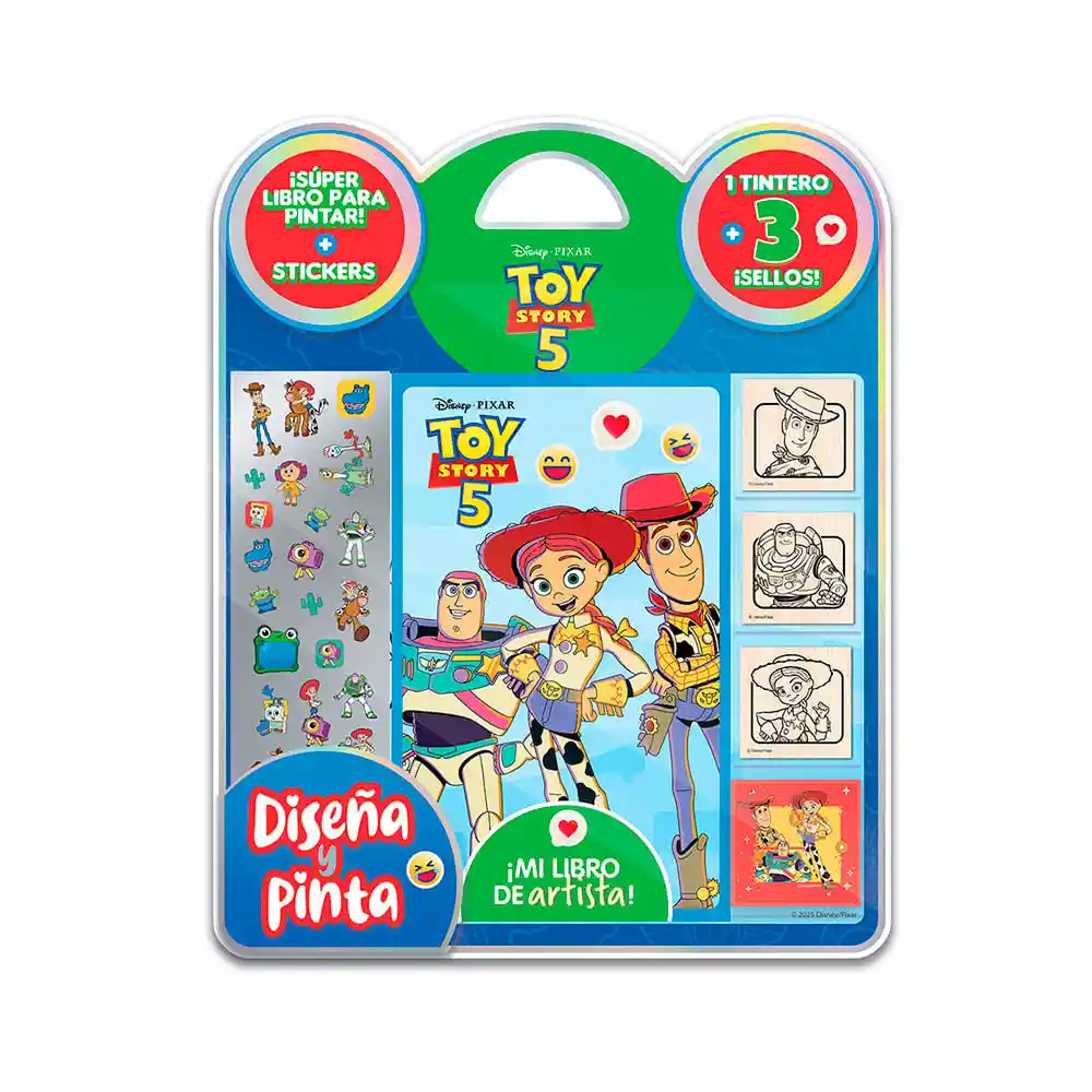 Libro Toy Story 5 Diseña y Pinta Vertice