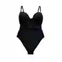 Trikini Con Doble Nudo Color Negro Talla L Samia