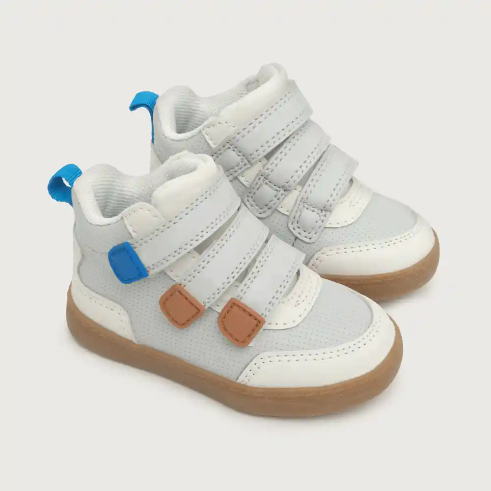 Zapatillas Urbana Velcro Brilla Oscuridad Niño Gris 25 Opaline