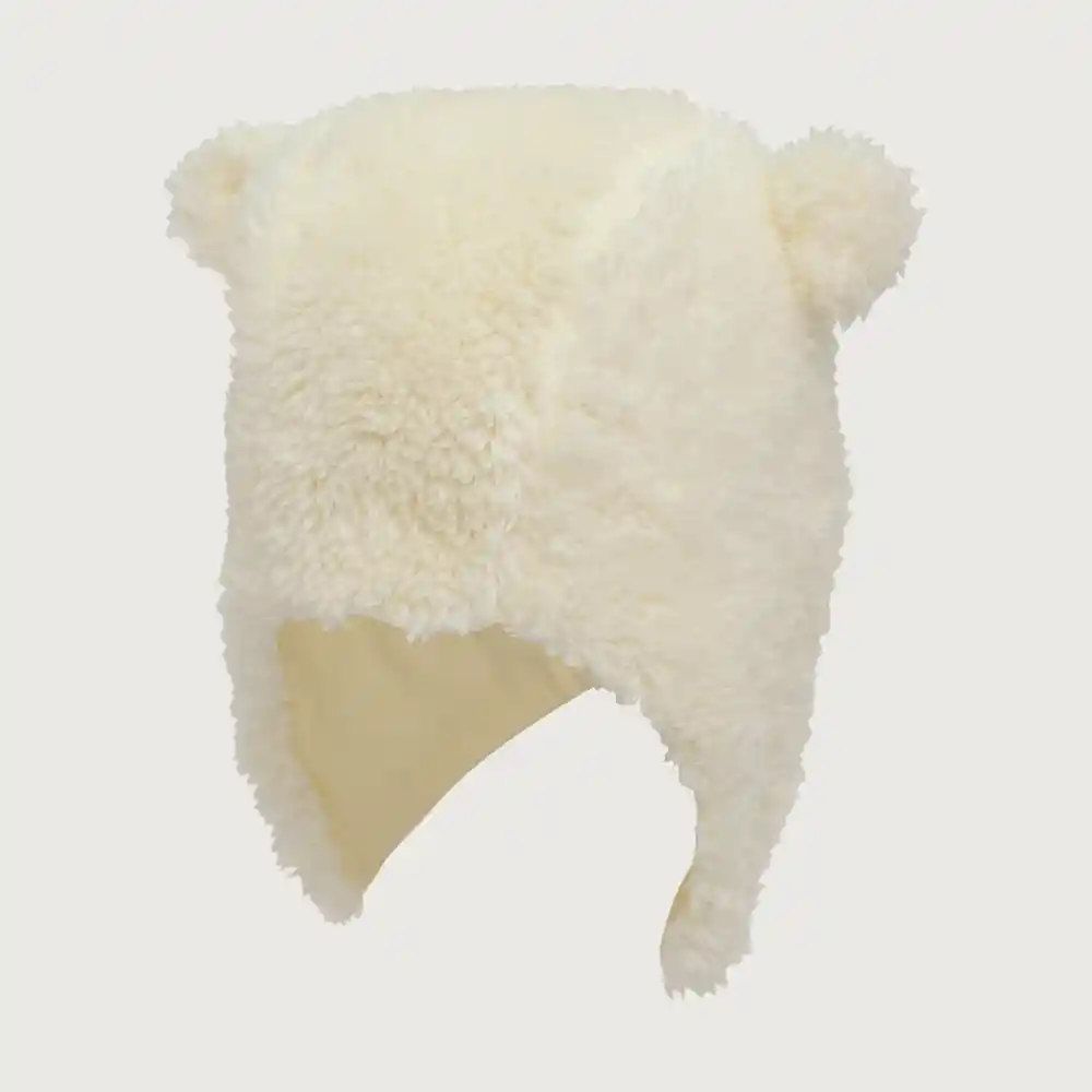 Gorro De Bebé Niño Felpa Beige Talla M