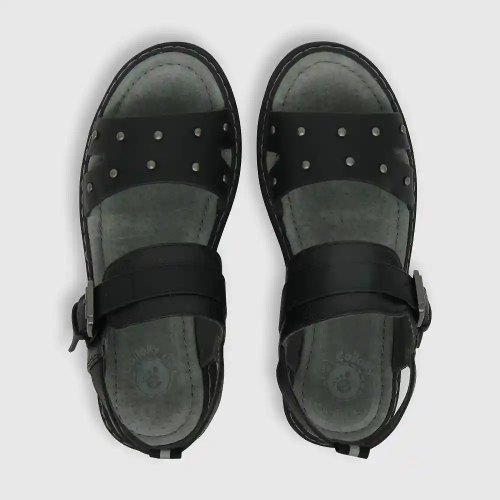 Sandalias Hebilla Y Velcro Ajustable Niña Negro Talla 28