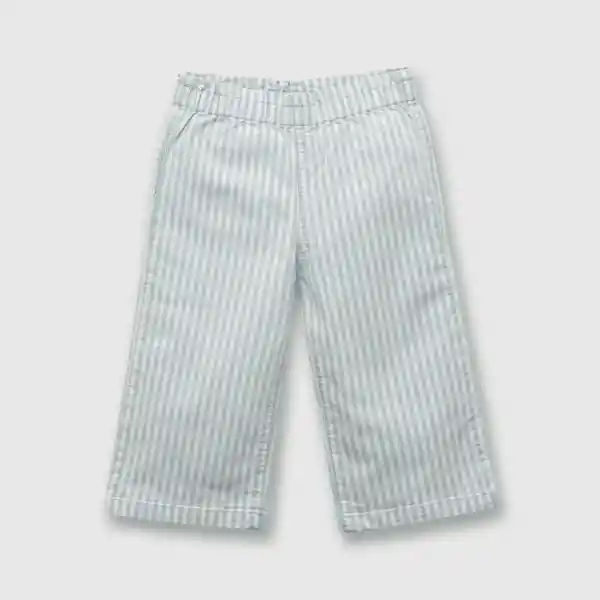 Colloky Jean Ancho Listado de Niña Azul Talla 12/18 Meses