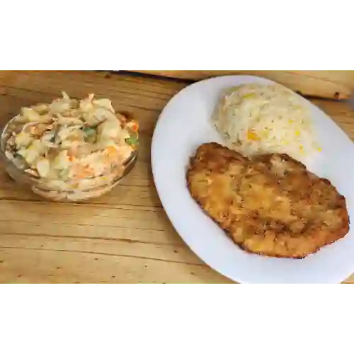 Milanesa de pollo (apanado) ejecutivo