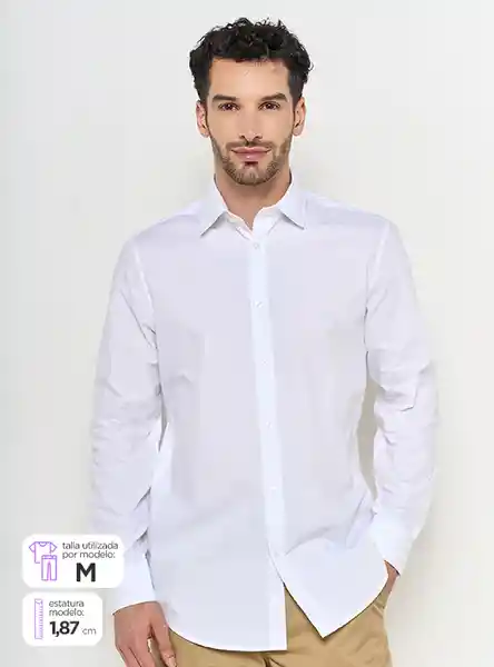 Cacharel Camisa Manga Larga Nisolid Cah Cor Tt Blanca 16