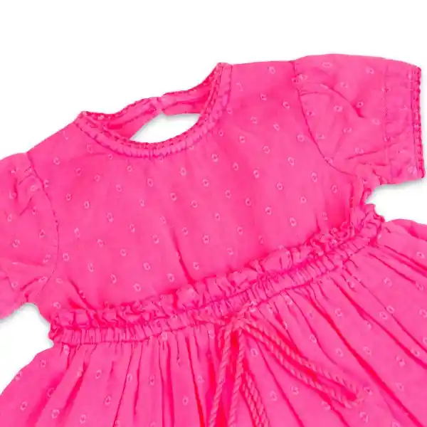 Vestido Bebé Niña Fucsia Talla 24 M Pillín