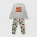 Pijama Algodón Marvel Comics Niño Gris Melange Talla 4A Colloky