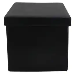 Mainstays Cajón Pouf Negro Pequeño