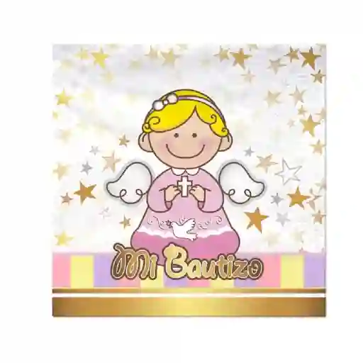 Servilleta mi Bautizo Rosado