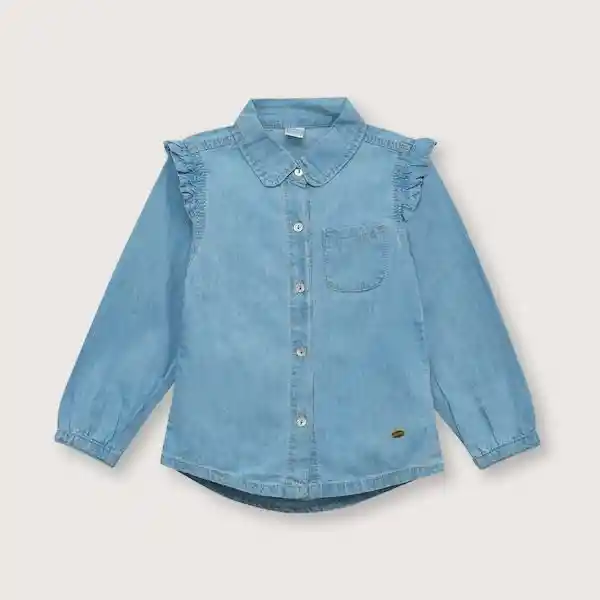 Opaline Blusa Manga Larga Denim Para Niña Talla 9M