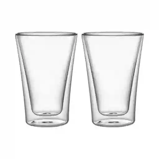 Simplit Set Vasos Vidrio Doble Pared