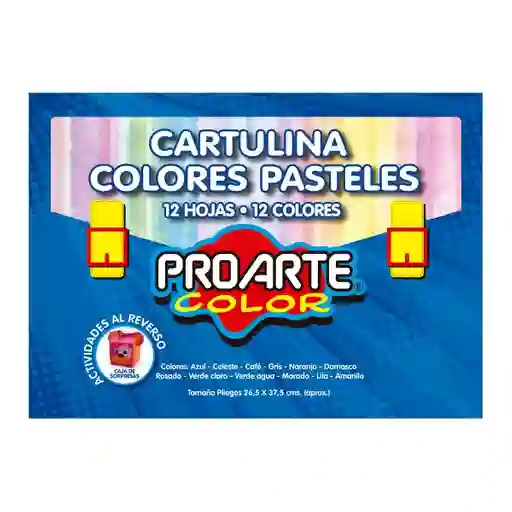 Proarte Estuche Cartulina Colores Pastel