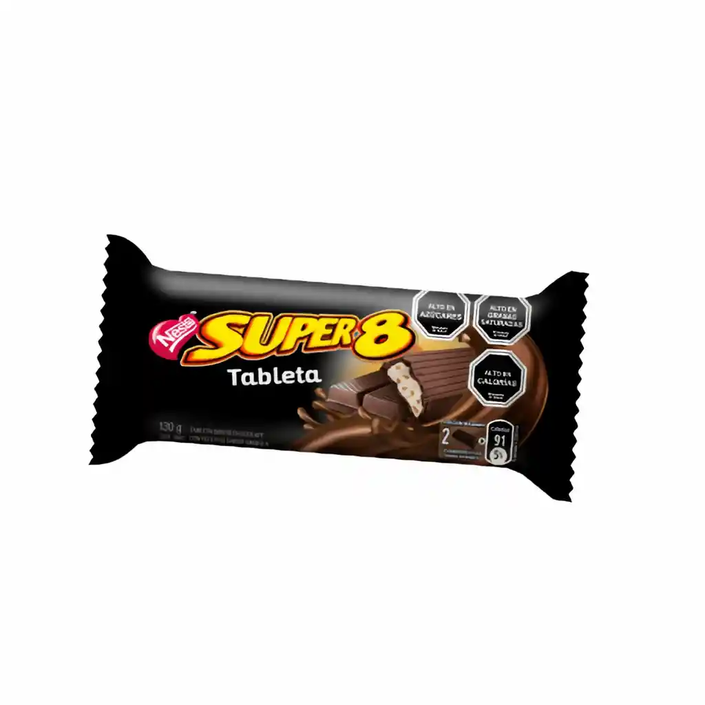 Super 8 Tableta de Chocolate con Relleno de Vainilla
