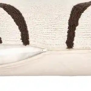 Cojín de Algodón Con Borde de Guirnalda de 40 cm