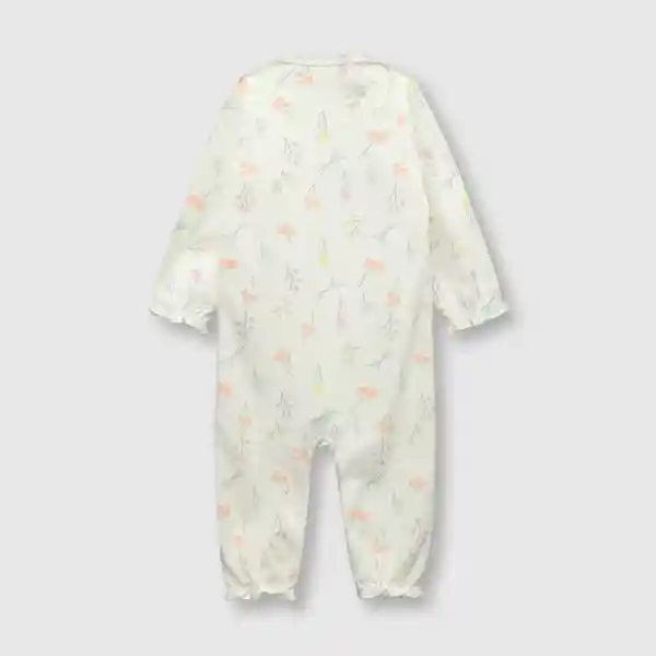 Entero de Bebé Niña Flores Off White Talla 3/6M Colloky