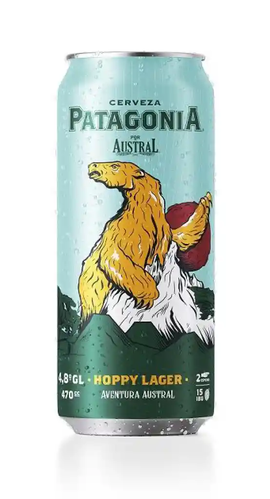 Patagonia Cerveza Austral Hoppy Lager en Lata 470 cc