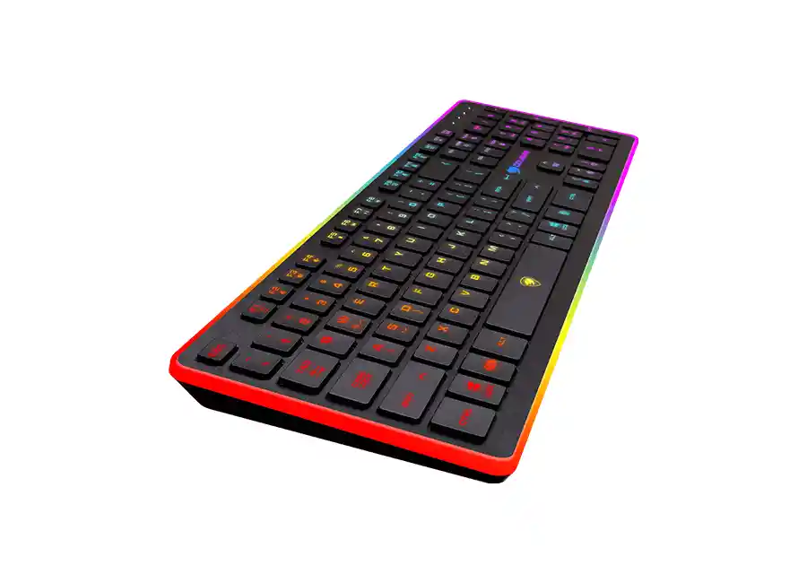 TECLADO GAMER VANTAR USB QWERTY MEMBRANA 8 EFECTOS BACKLIGHT COUGAR