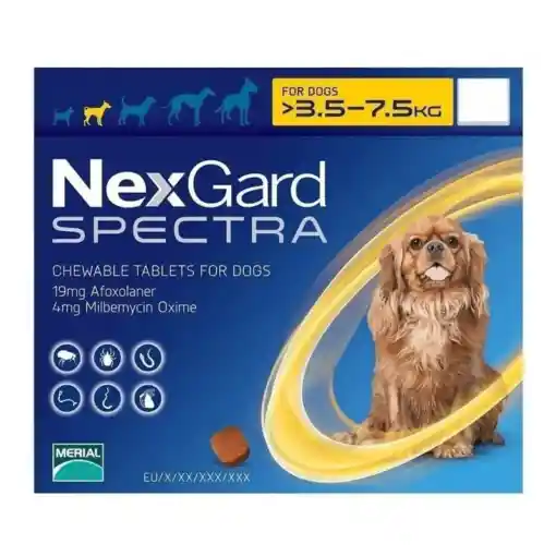 Nexgard Spectra 3.6-7.5kg 3 Comprimidos