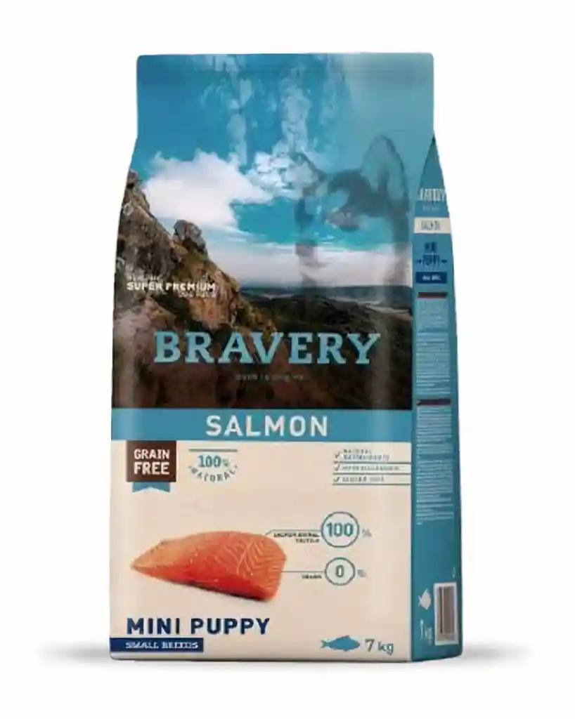 Bravery Alimento Para Perro Salmon Mini Puppy Small Breed 2 Kg