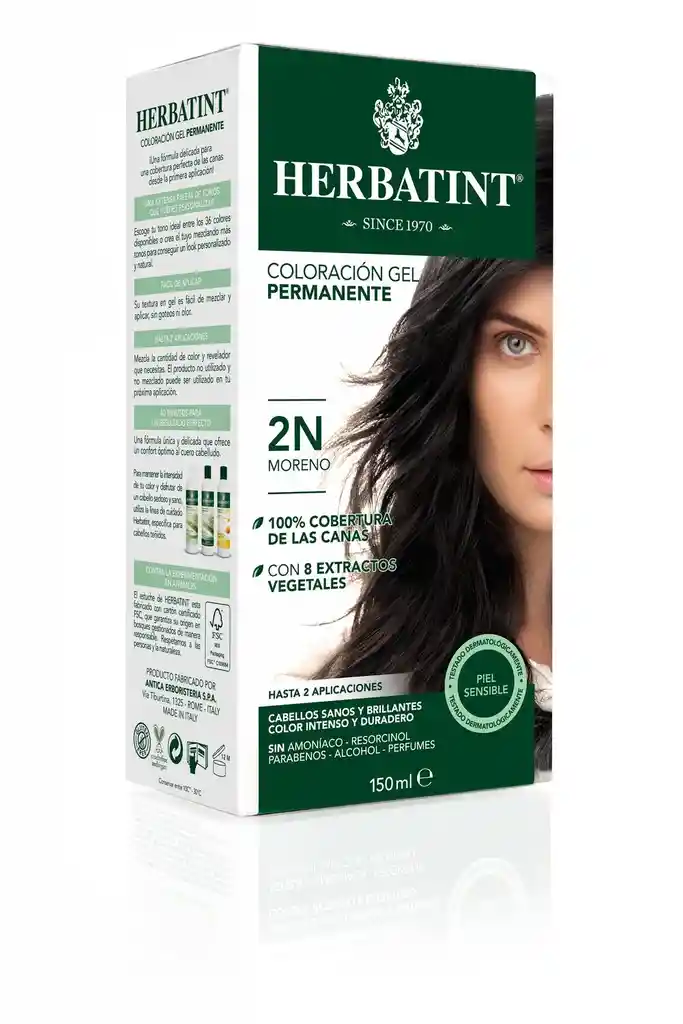 Herbatint Tintura Permanente Natural - 2N Negro