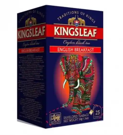 Té English Breakfast. Kingsleaf. 25 bols