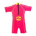 Traje de baño una pieza fucsia/amarillo upf 50+ Talla 9-10 años