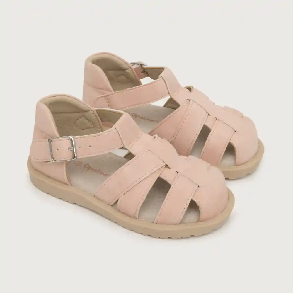 Sandalias Hebilla De Niña Rosada Talla 25