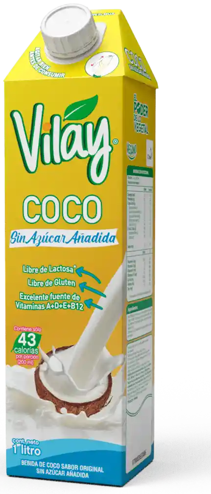 Leche de coco sin azúcar