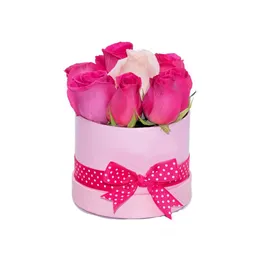 Caja de rosas Fucsias 
