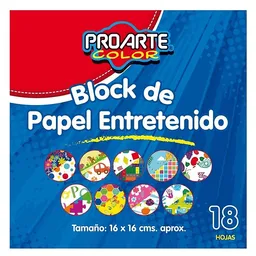 Proarte Block Papel Entretenido 16 X 16