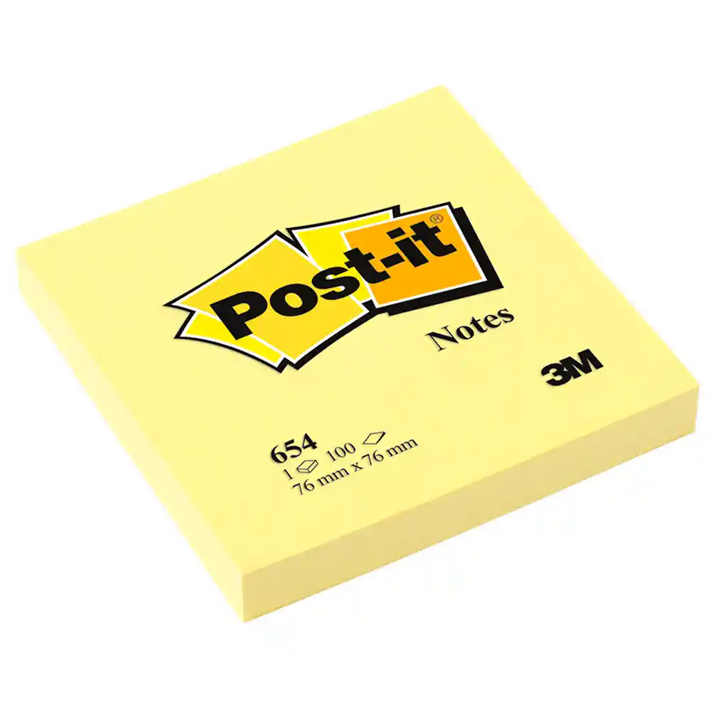 POST-IT® NOTAS ADHESIVAS COLOR AMARILLO CANARIO 76X76MM