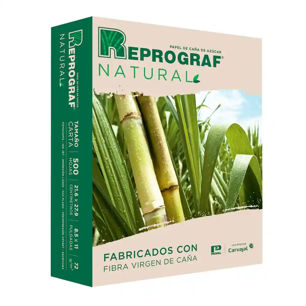 PAPEL FOTOCOPIA CARTA 72 GR. ECO NATURAL REPROGRAF 500 HOJAS