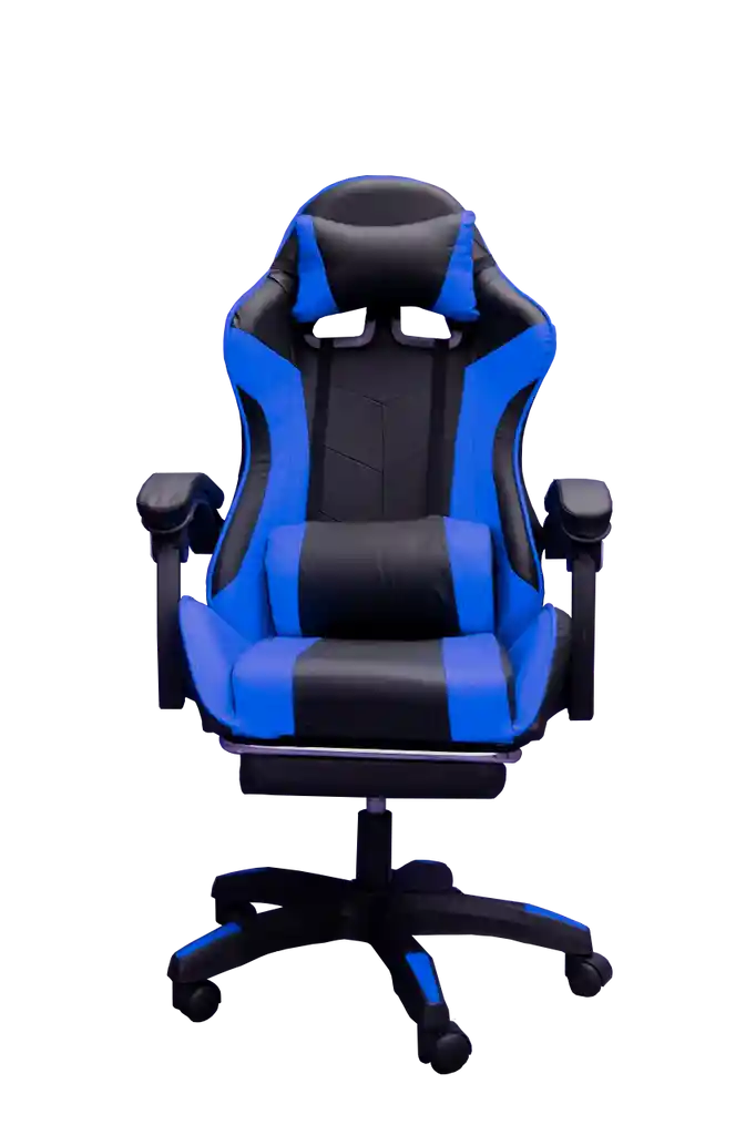 Silla Gamer Oficina Ajustable Y Reclinable Azul