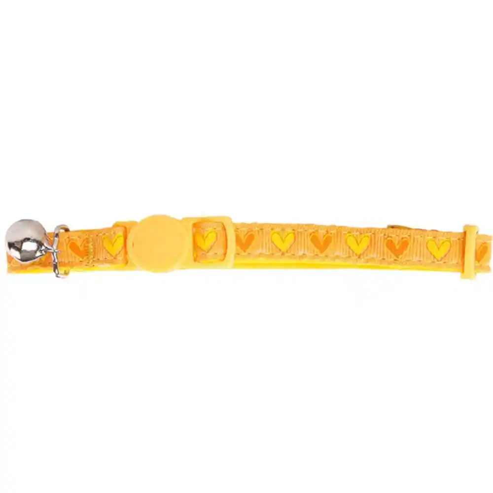 Pawise Collar Gatos Amarillo Corazones