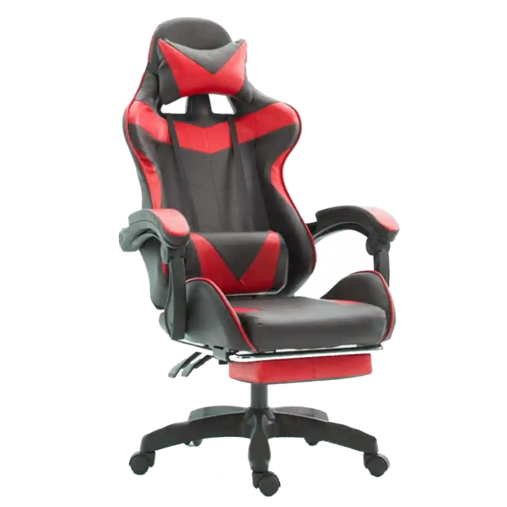 Silla Gamer Oficina Ajustable Y Reclinable Roja