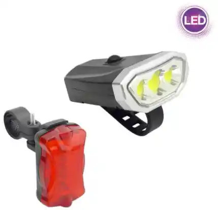 Kit Luces Led Delantera Y Trasera Para Bicicleta