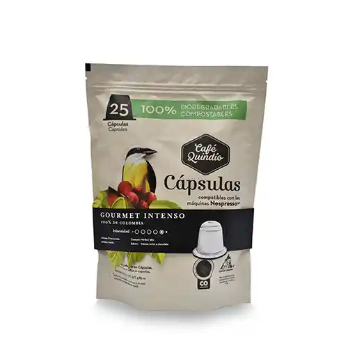 Gourmet Intenso / 25 Cápsulas (No Dolce Gusto) Compostables