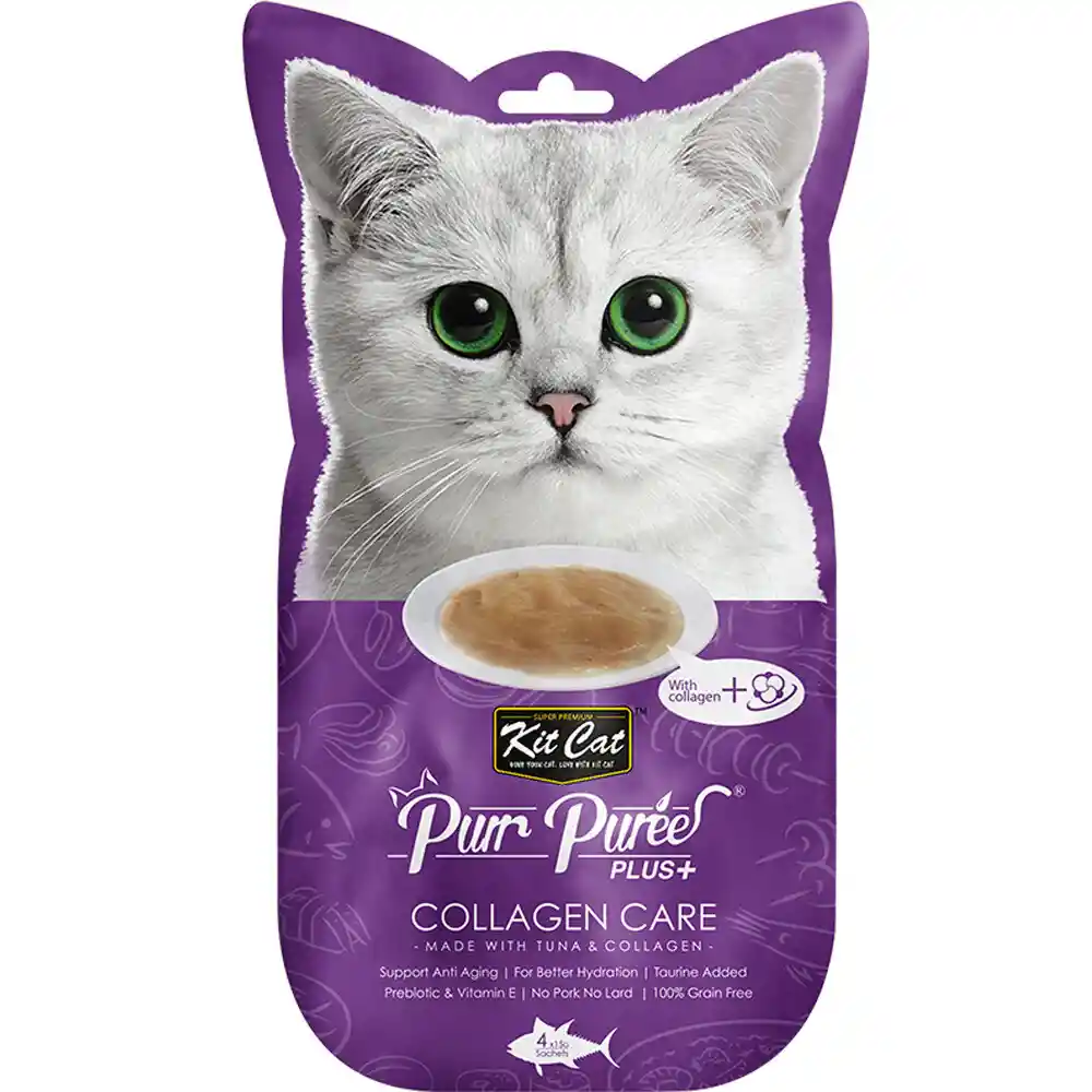 Kit Cat Alimento Húmedo para Gato Purrpuree Plus Colágeno Sabor Atún