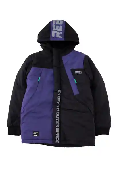 Abrigo Parka Junior Cosmic 356 Niño Morado Talla 10 Años Ficcus