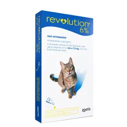 Revolution 6% Desparasitante Para Gatos De 2,6 A 7,5 Kg