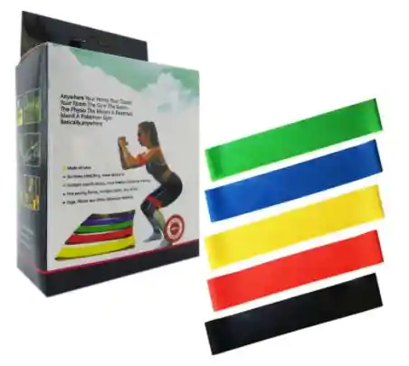 Set De 5 Bandas Elásticas Cintas De Resistencia
